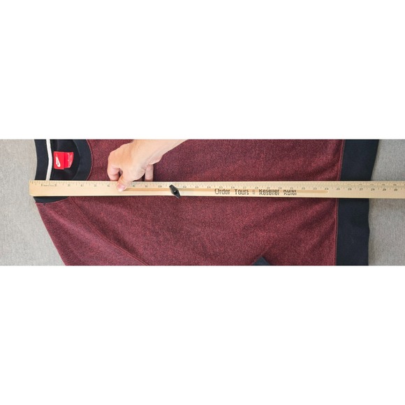 Nike Varsity Crew Shoebox Men's Sweatshirt Large Red Black Speck Crewneck Swoosh - Picture 5 of 9